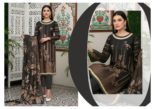 Digital Print Dhanak Banadora 3PC Suit – DHBD-7
