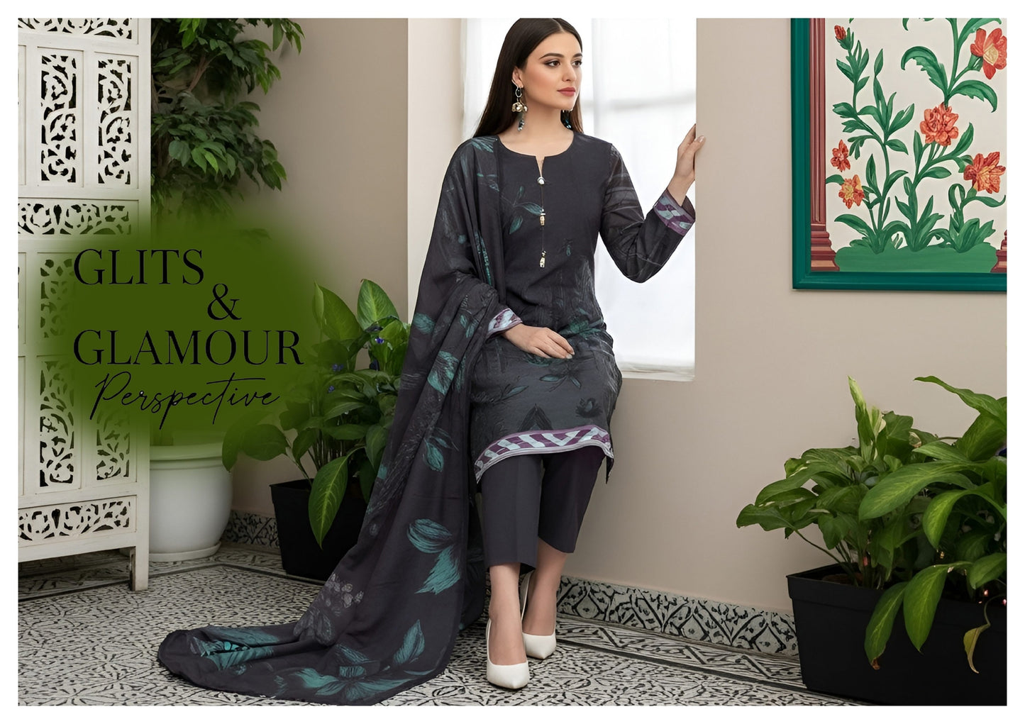 Digital Print Dhanak Banadora 3PC Suit – DHBD-8