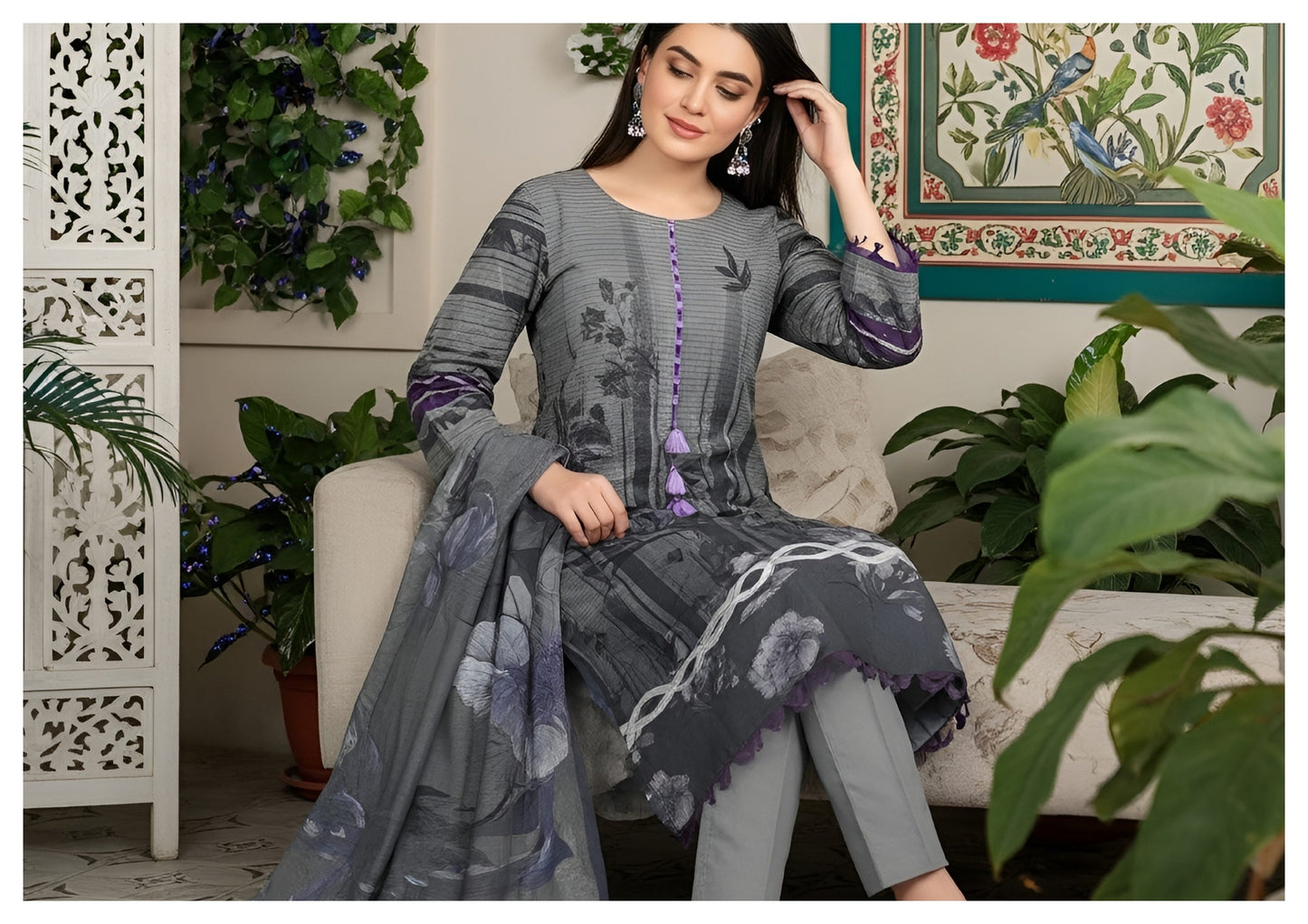 Digital Print Dhanak Banadora 3PC Suit – DHBD-9