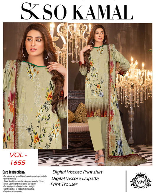 Impressive Style | Digital Print Viscose 3PC Digital Viscose Suit – VDP-4
