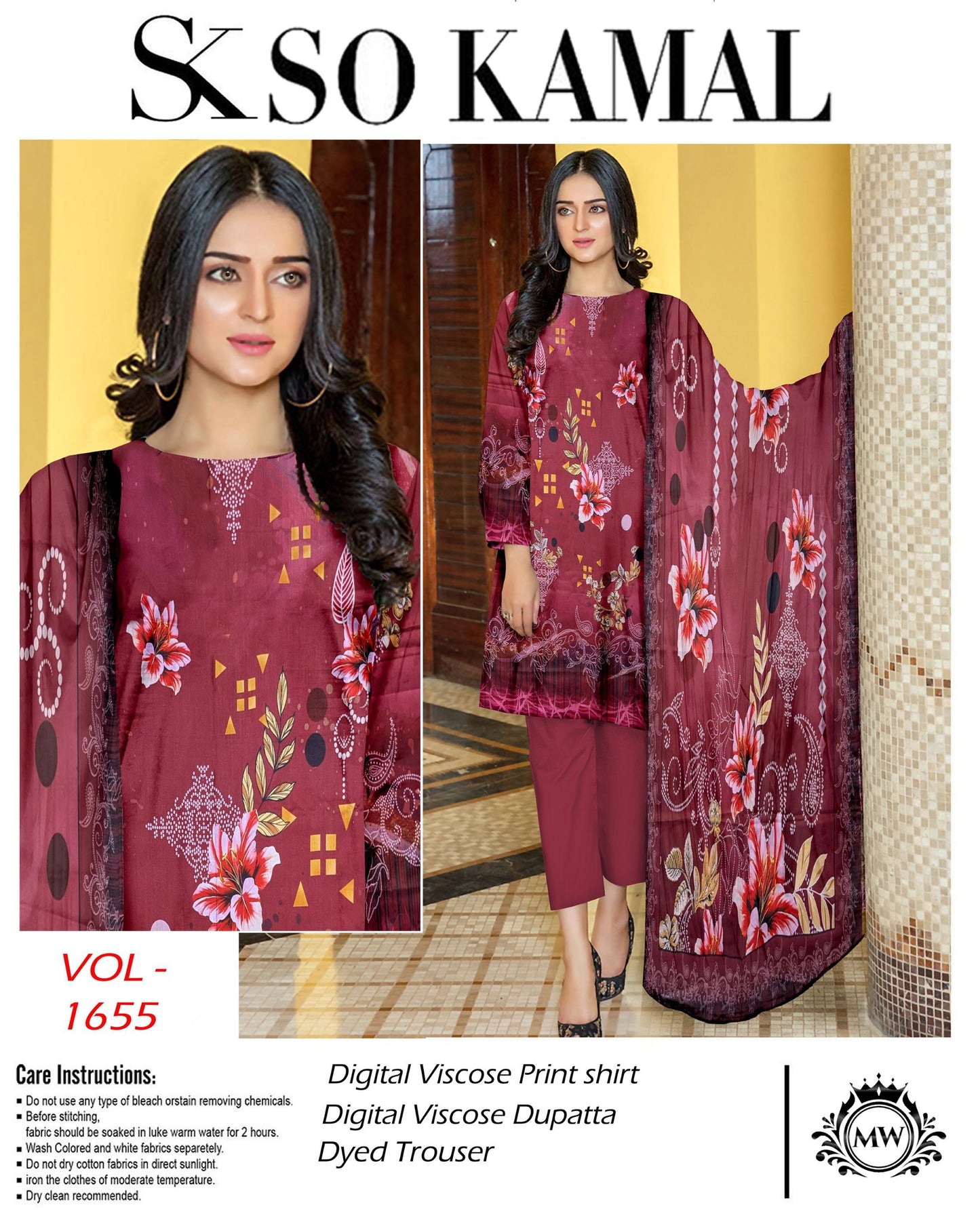 Impressive Style | Digital Print Viscose 3PC Digital Viscose Suit – VDP-5