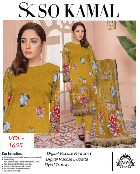 Impressive Style | Digital Print Viscose 3PC Digital Viscose Suit – VDP-9