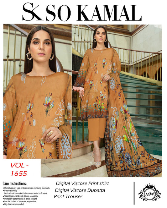 Impressive Style | Digital Print Viscose 3PC Digital Viscose Suit – VDP-10