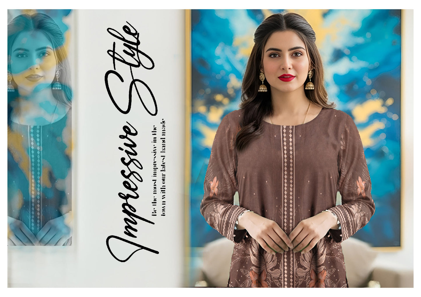 mpressive Style | Staple Banadora Bold 3PC Digital Print Linen Suit – BDB-7