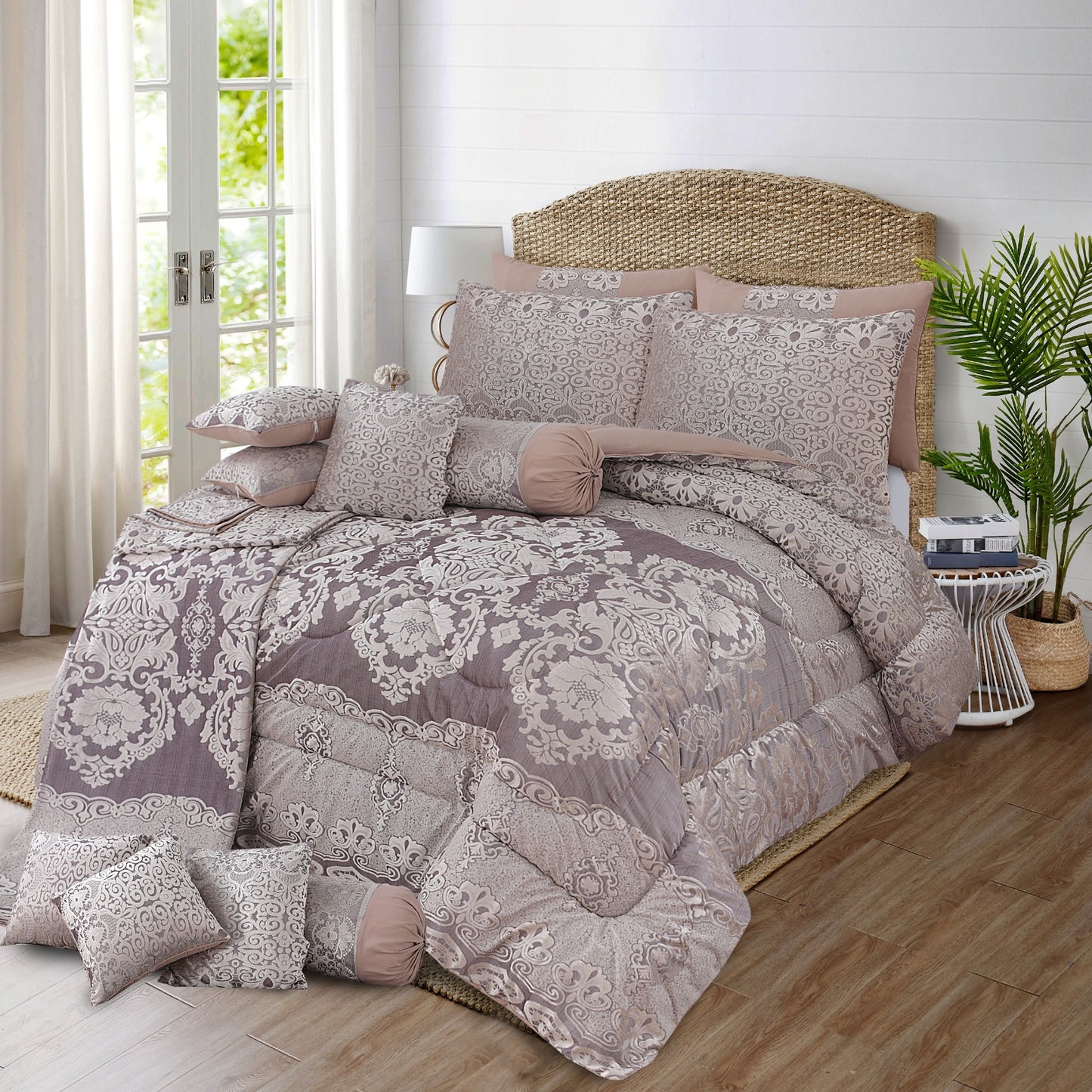 Premium 14 PCS Filled Razai Set – Executive Plush Fabric with 12 Color Options