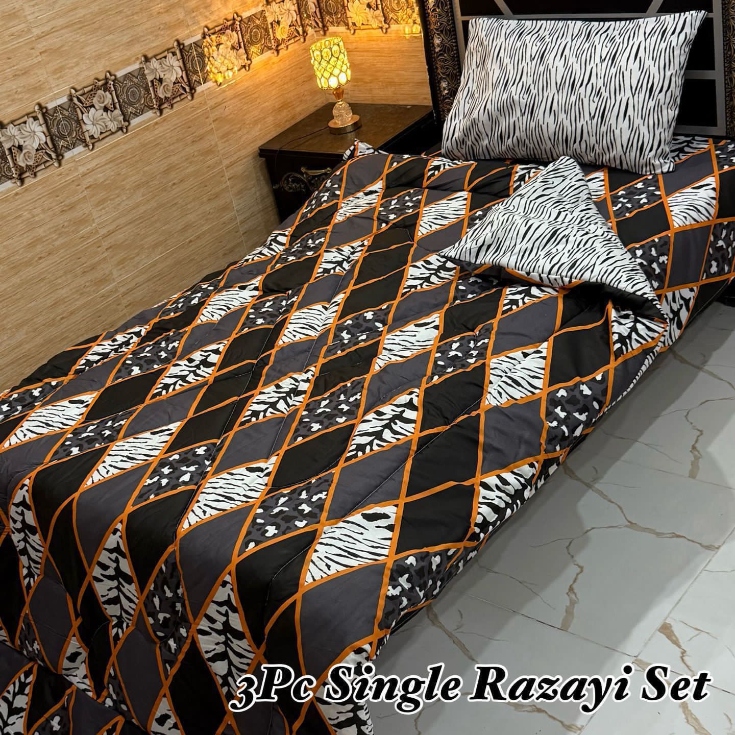3PC Single Vicky Razai Set 2025 – Premium Mix Cotton with 500 GSM Filling-VR3