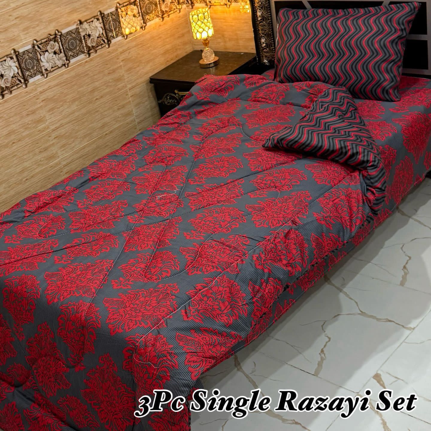 3PC Single Vicky Razai Set 2025 – Premium Mix Cotton with 500 GSM Filling-VR3
