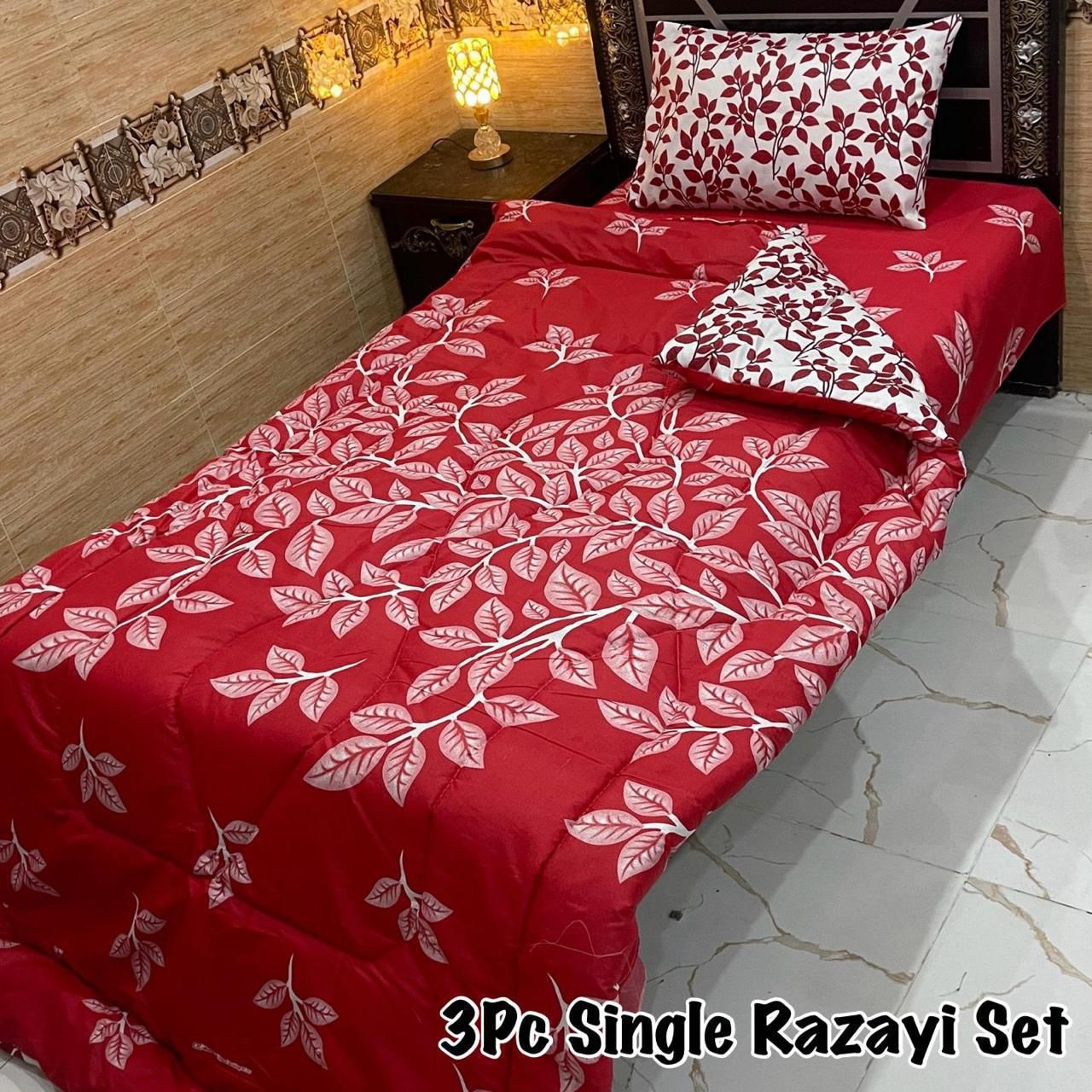 3PC Single Vicky Razai Set 2025 – Premium Mix Cotton with 500 GSM Filling-VR3