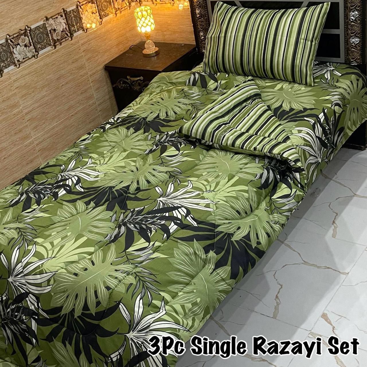 3PC Single Vicky Razai Set 2025 – Premium Mix Cotton with 500 GSM Filling-VR3