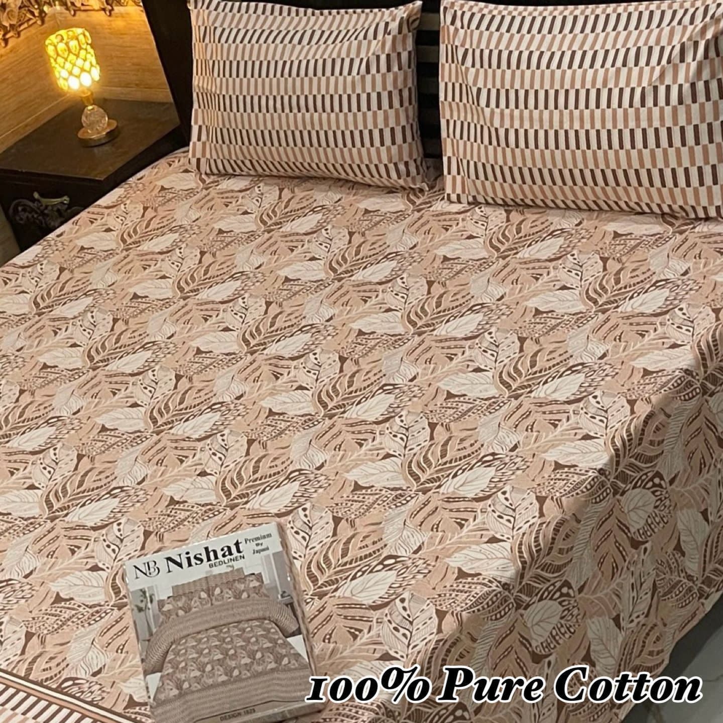 King Size 100% Cotton Panel Bedsheet – Vibrant Floral Rose Design (Available in 50+ Designs & Colors)- Hut