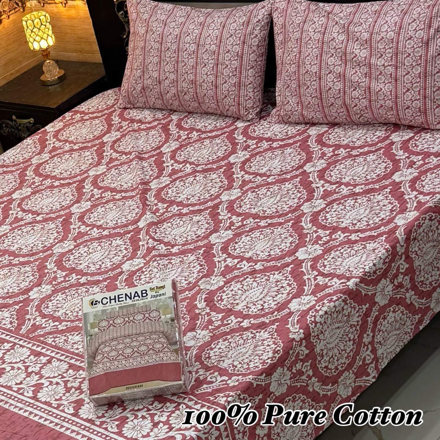 King Size 100% Cotton Panel Bedsheet – Vibrant Floral Rose Design (Available in 50+ Designs & Colors)- Hut