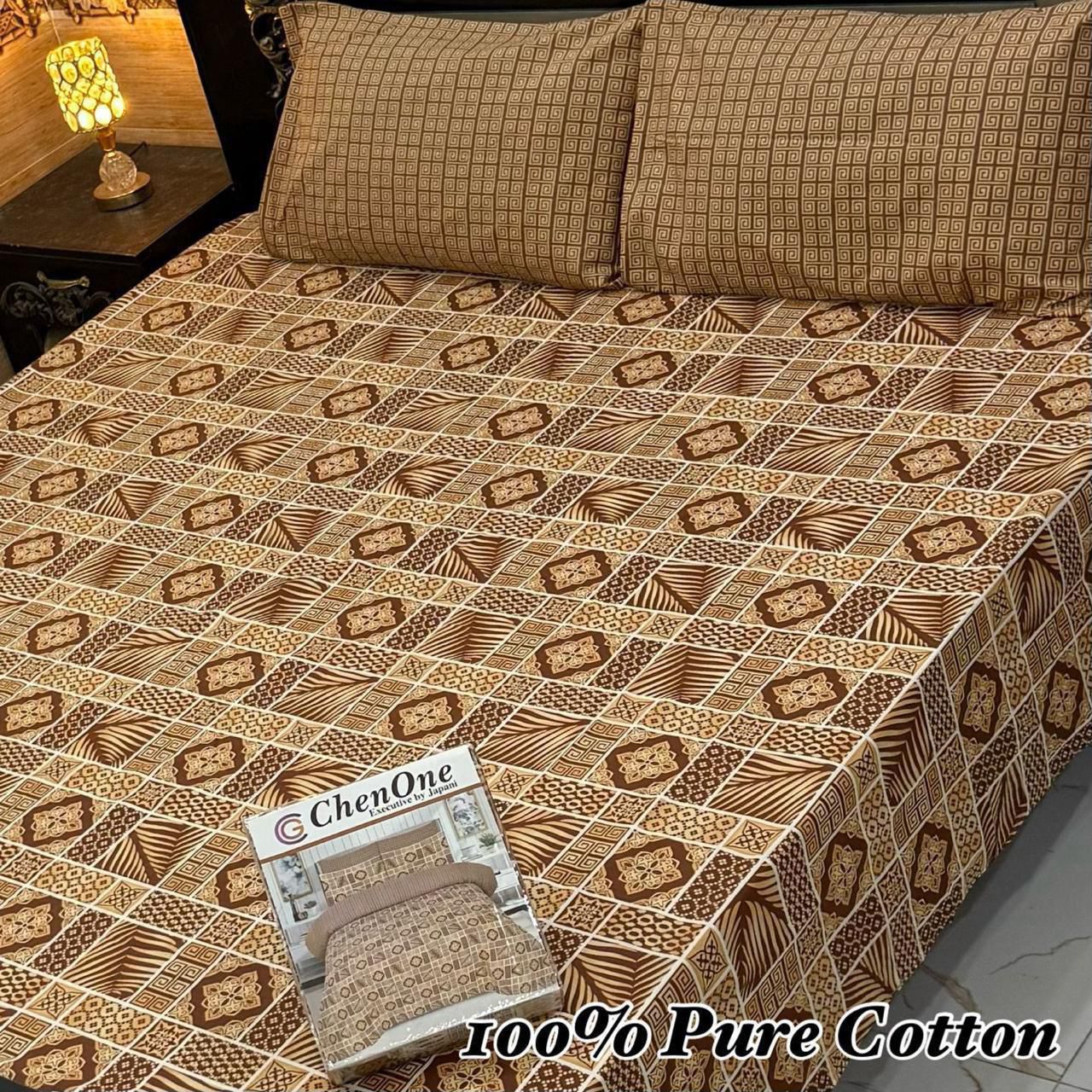 King Size 100% Cotton Panel Bedsheet – Vibrant Floral Rose Design (Available in 50+ Designs & Colors)- Hut