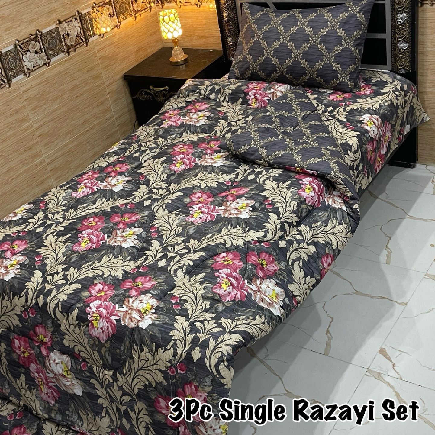 3PC Single Vicky Razai Set 2025 – Premium Mix Cotton with 500 GSM Filling-VR3