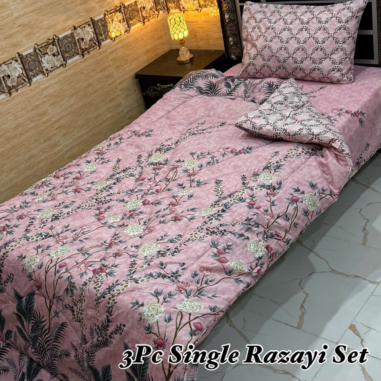 3PC Single Vicky Razai Set 2025 – Premium Mix Cotton with 500 GSM Filling-VR3