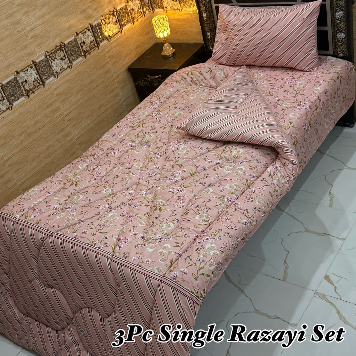 3PC Single Vicky Razai Set 2025 – Premium Mix Cotton with 500 GSM Filling-VR3