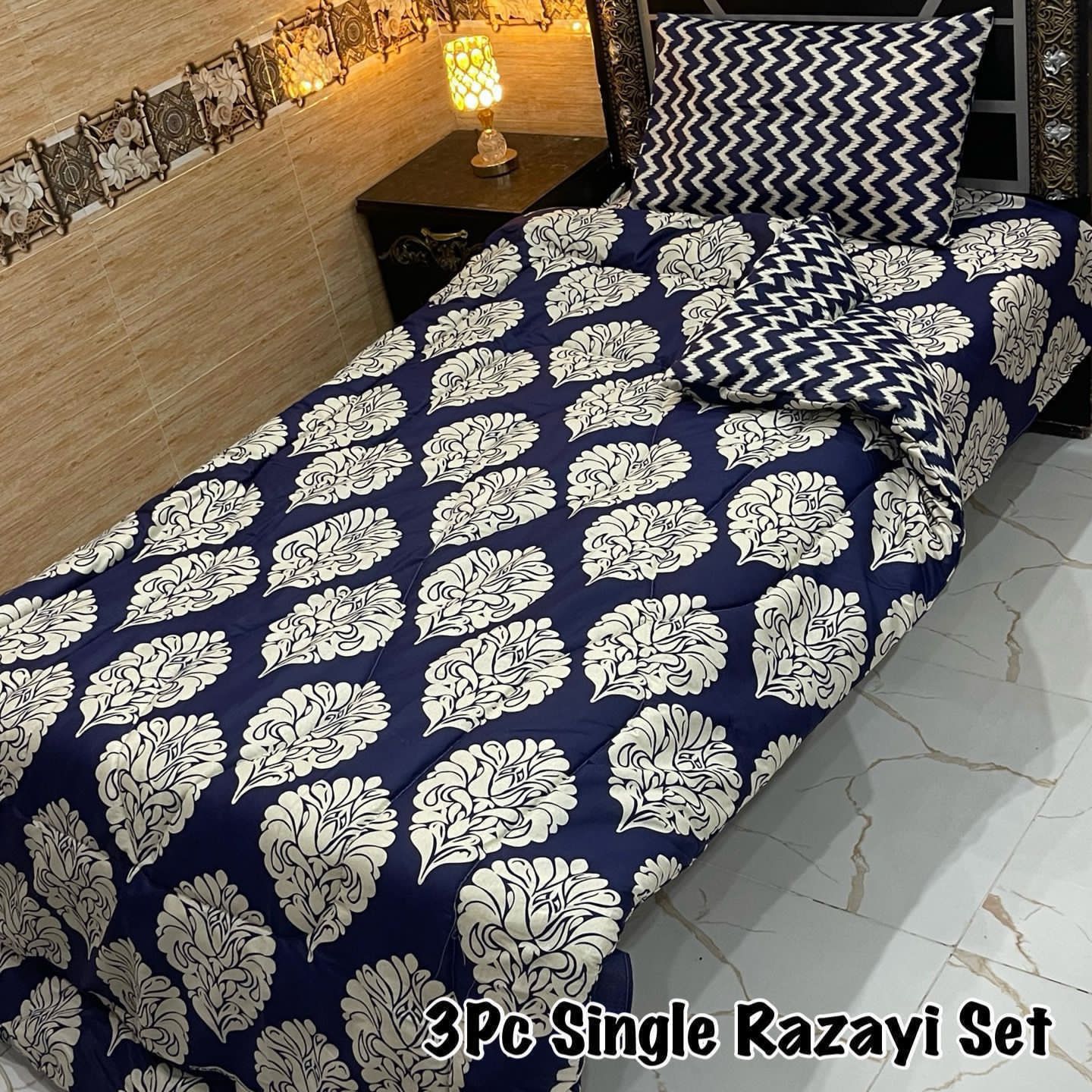 3PC Single Vicky Razai Set 2025 – Premium Mix Cotton with 500 GSM Filling-VR3