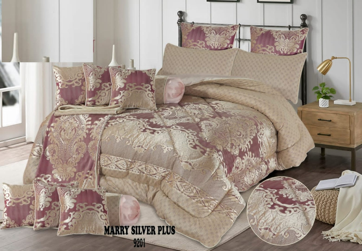 Premium 14 PCS Filled Razai Set – Executive Plush Fabric with 12 Color Options