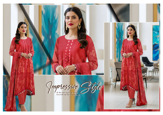 Impressive Style | Staple Banadora Bold 3PC Digital Print Linen Suit – BDB-6