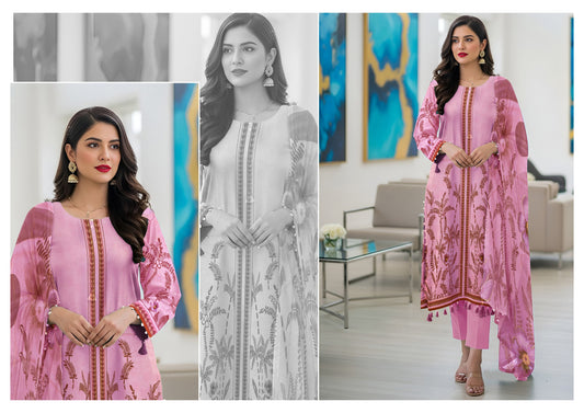 Impressive Style | Staple Banadora Bold 3PC Digital Print Linen Suit – BDB-10