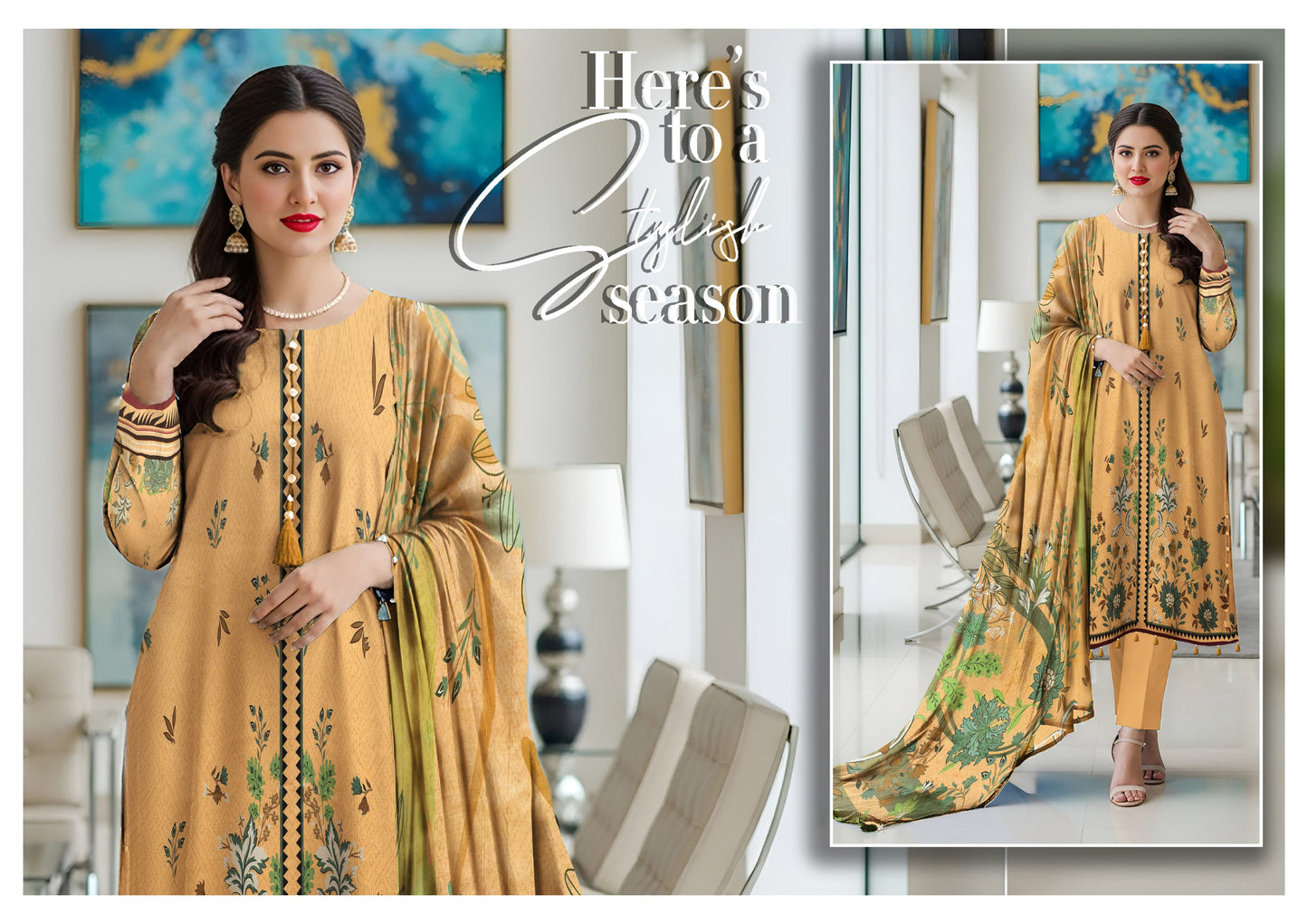 Here's to a Stylish Season | Staple Banadora Bold 3PC Digital Print Linen Suit – BDB-5